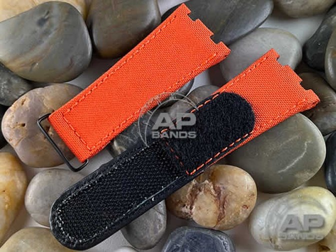 Orange velcro watch strap sale