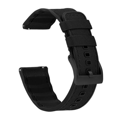 MOONSWATCH Bip | Cordrua Fabric & Silicone Hybrid | Black - Barton Watch Bands