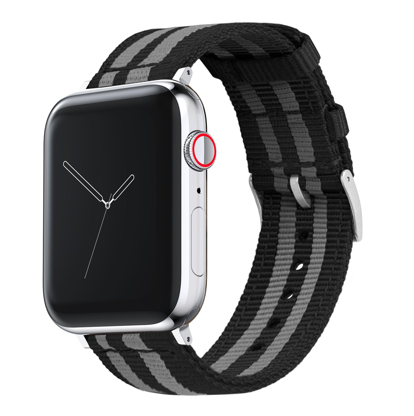BLACK LV APPLE WATCH STRAP BAND (Size: 42mm, 44mm, 45mm, 49mm)