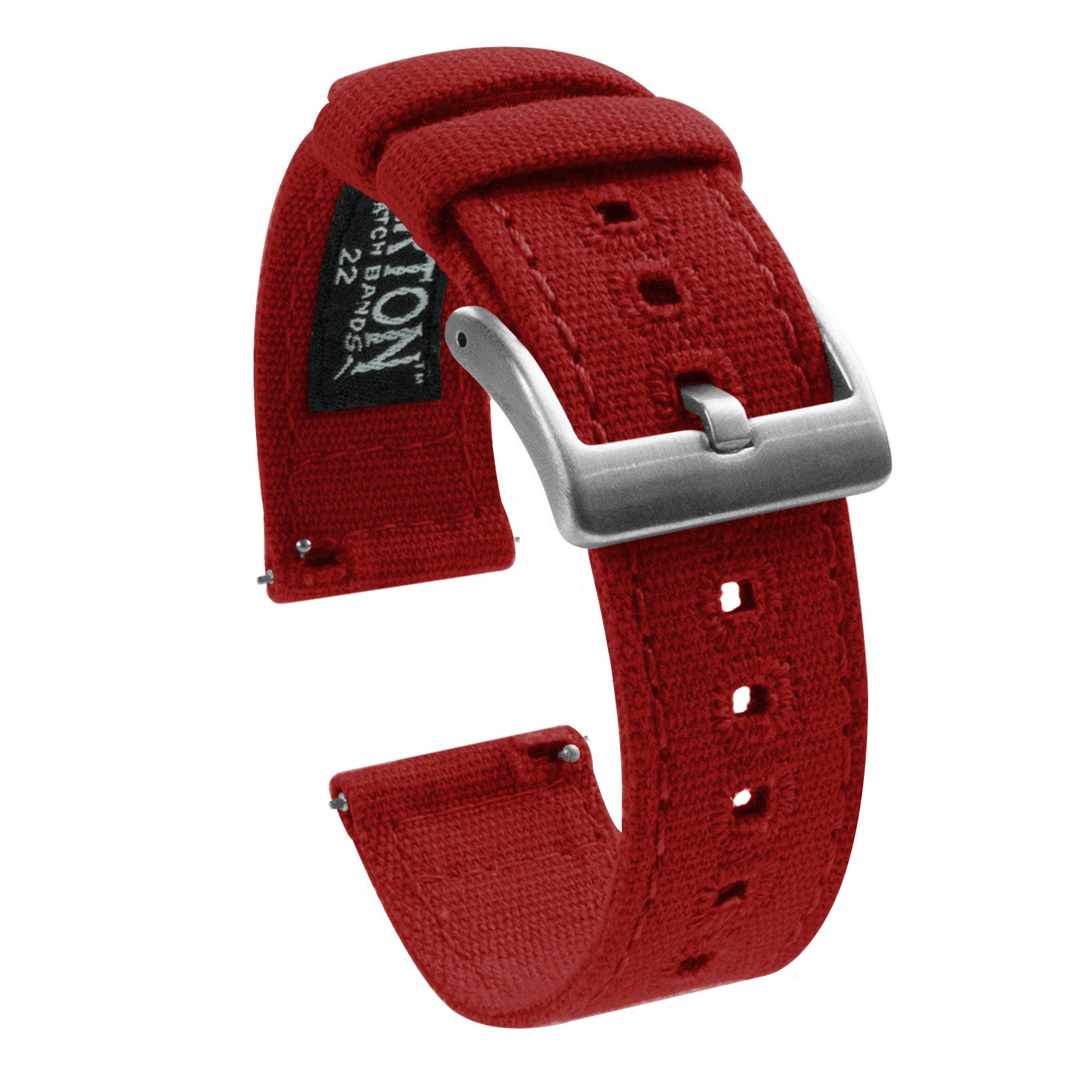 Canvas Strap for Samsung Galaxy Watch 4 Red Stripe