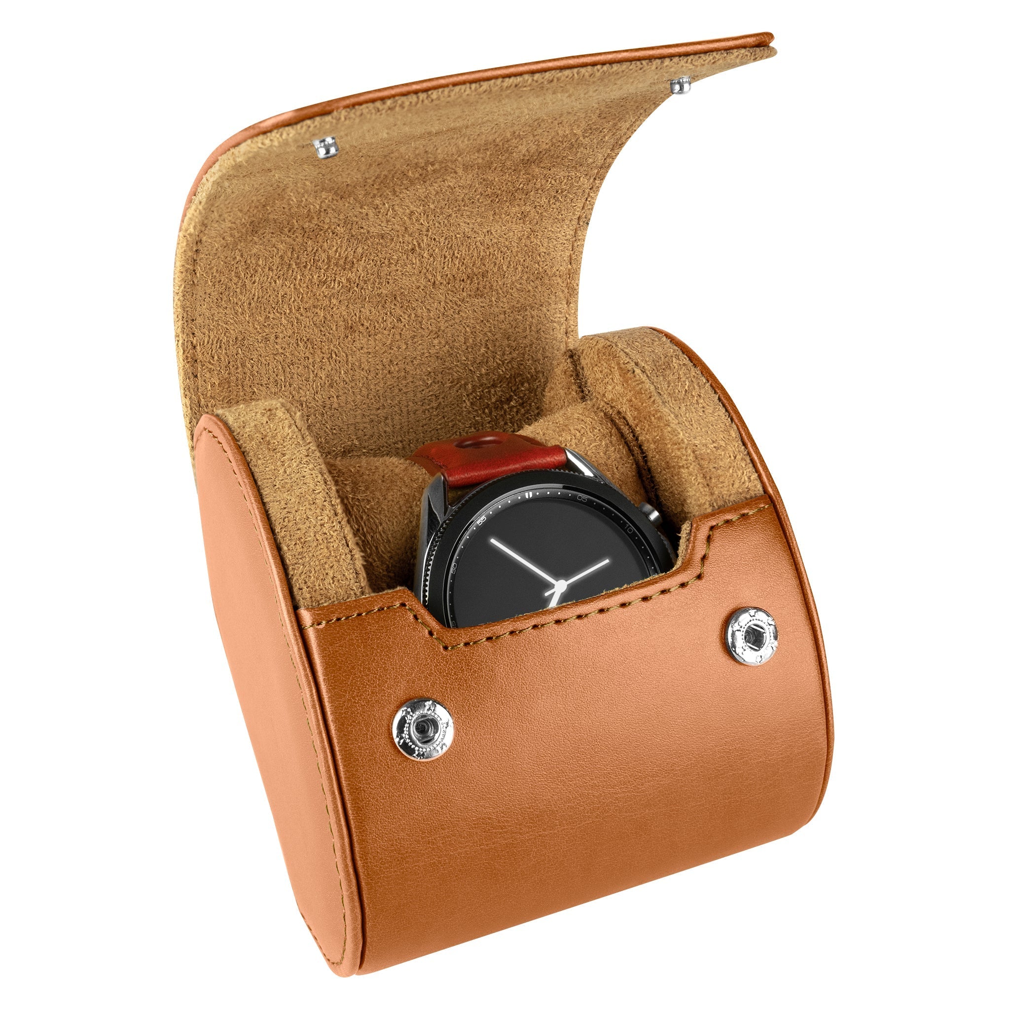 Leather Travel Watch Case - Single Watch Roll, Roarcraft