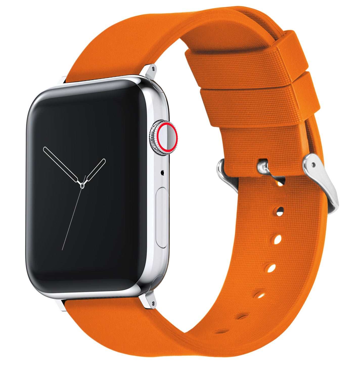 Orange Rubber Watch Strap | Pumpkin Orange Apple Watch Band – Barton Watch