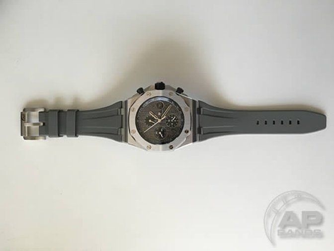 Scuta 100% Rubber Strap Grey For Audemars Piguet Royal Oak Offshore