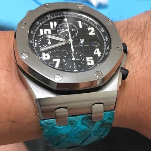 Pitone Turquoise Python Leather Strap For Audemars Piguet Royal Oak Offshore