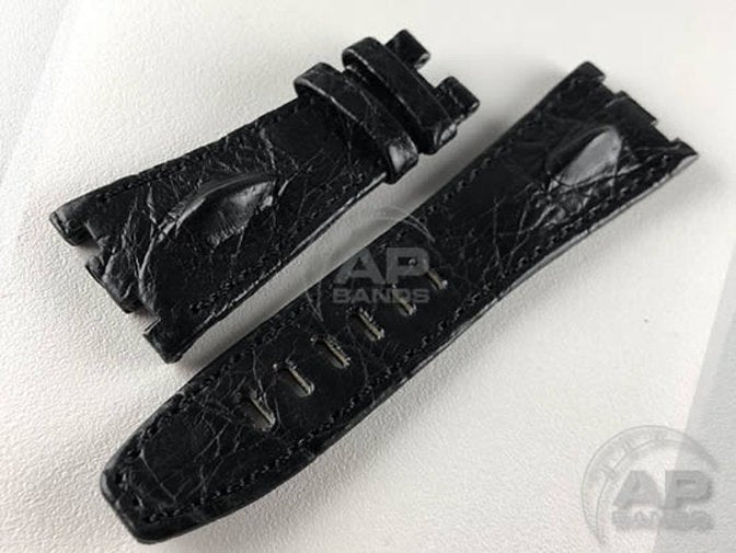 AP Bands Hornback Crocodile Leather Black for Audemars Piguet Royal Oak Offshore 26470