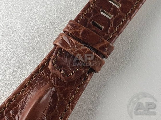 AP Bands Hornback Crocodile Leather Light Brown for Audemars Piguet Royal Oak Offshore 26470