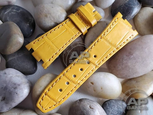 Capolavoro Butterscotch Alligator Leather Strap For Audemars Piguet Royal Oak 39mm 41mm