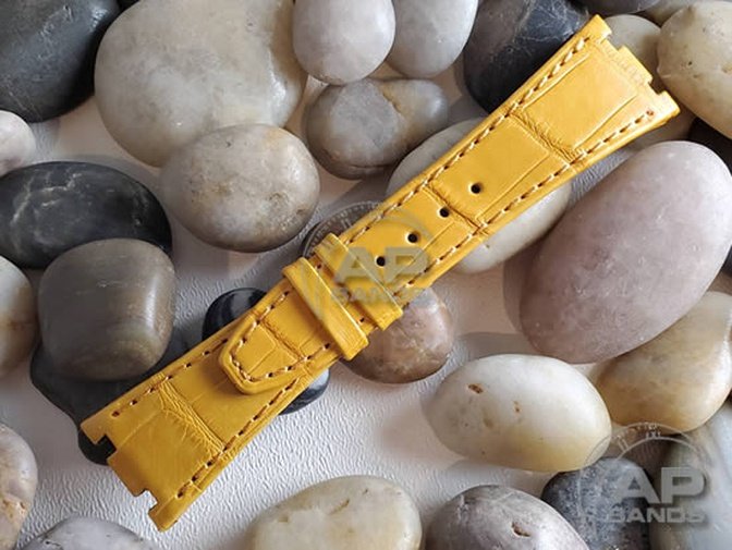 Capolavoro Butterscotch Alligator Leather Strap For Audemars Piguet Royal Oak 39mm 41mm