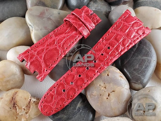 Capolavoro Red Crocodile Leather Strap For Audemars Piguet Royal Oak 39mm 41mm