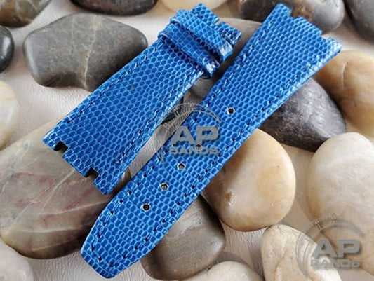 Lucertole Shiny Royal Blue Lizard Leather Strap For Audemars Piguet Royal Oak 39mm and 41mm