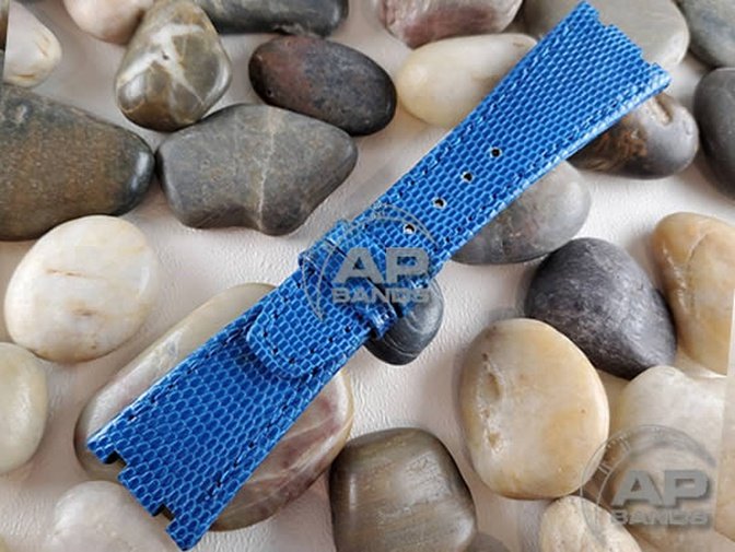 Lucertole Shiny Royal Blue Lizard Leather Strap For Audemars Piguet Royal Oak 39mm and 41mm