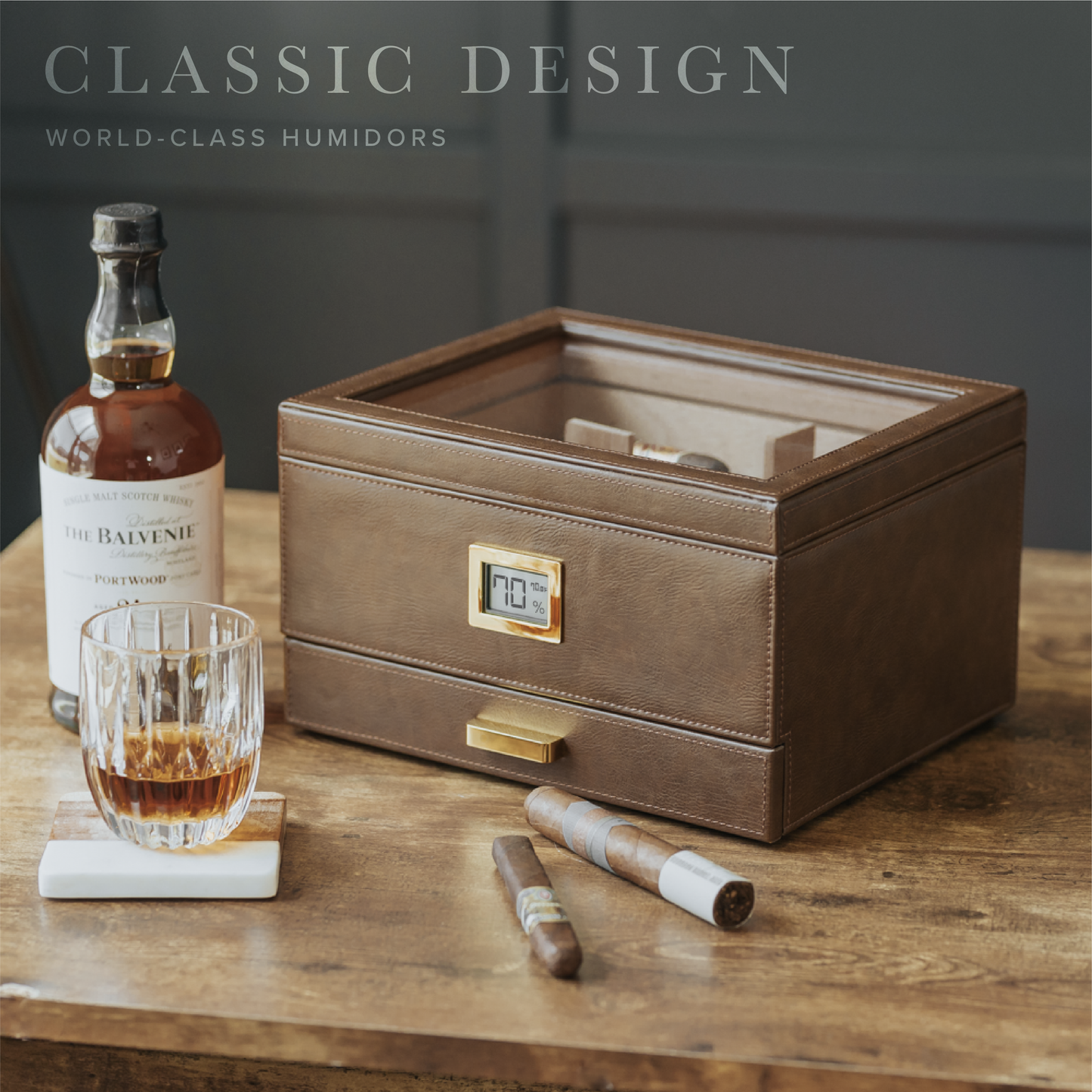 Belmont Glass Top Humidor