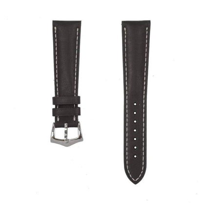 Black Barenia Leather Watch Strap- 20mm