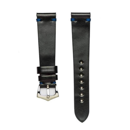 Black Blue Cordovan Leather Watch Strap