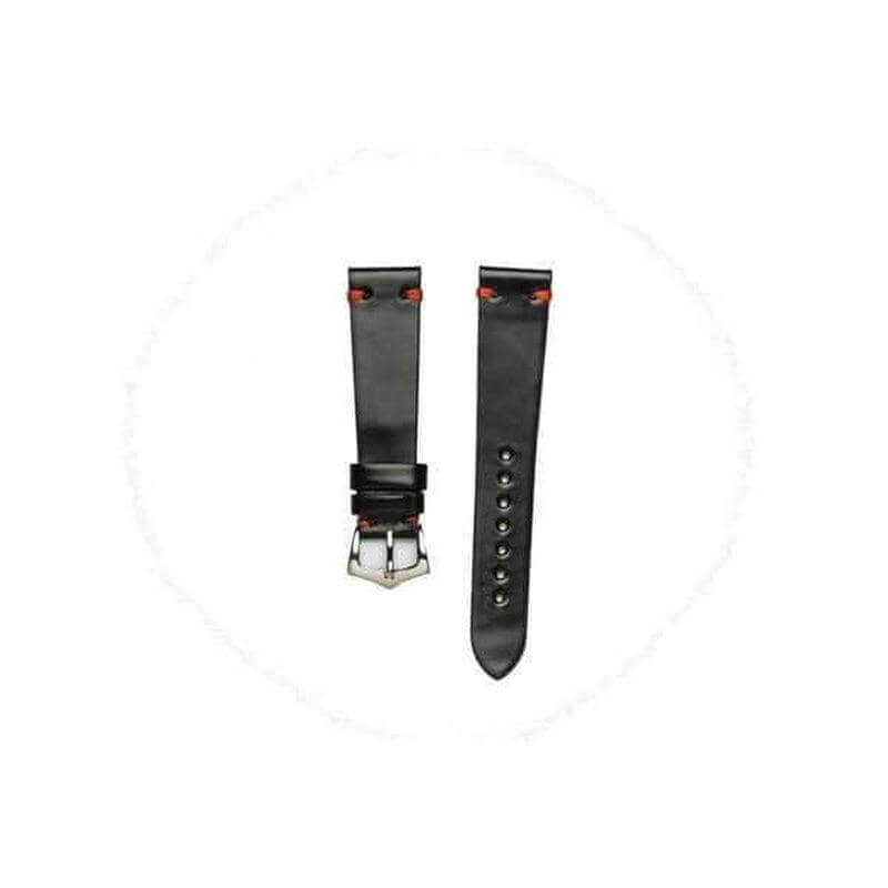 Black Red Cordovan Leather Watch Strap