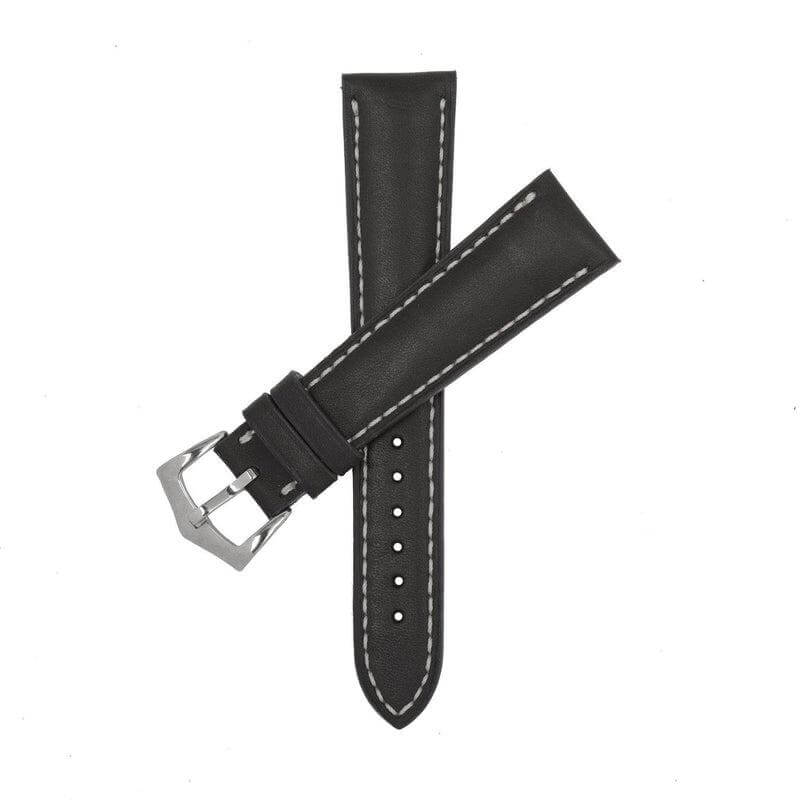 Black Roano Leather Watch Strap