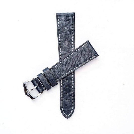 Black Saffiano Leather Watch Strap