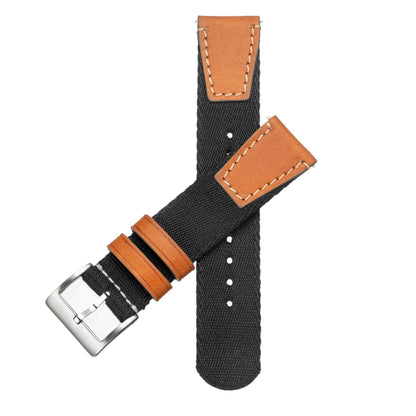 Black Two Piece Eco-Friendly Nylon Military Strap