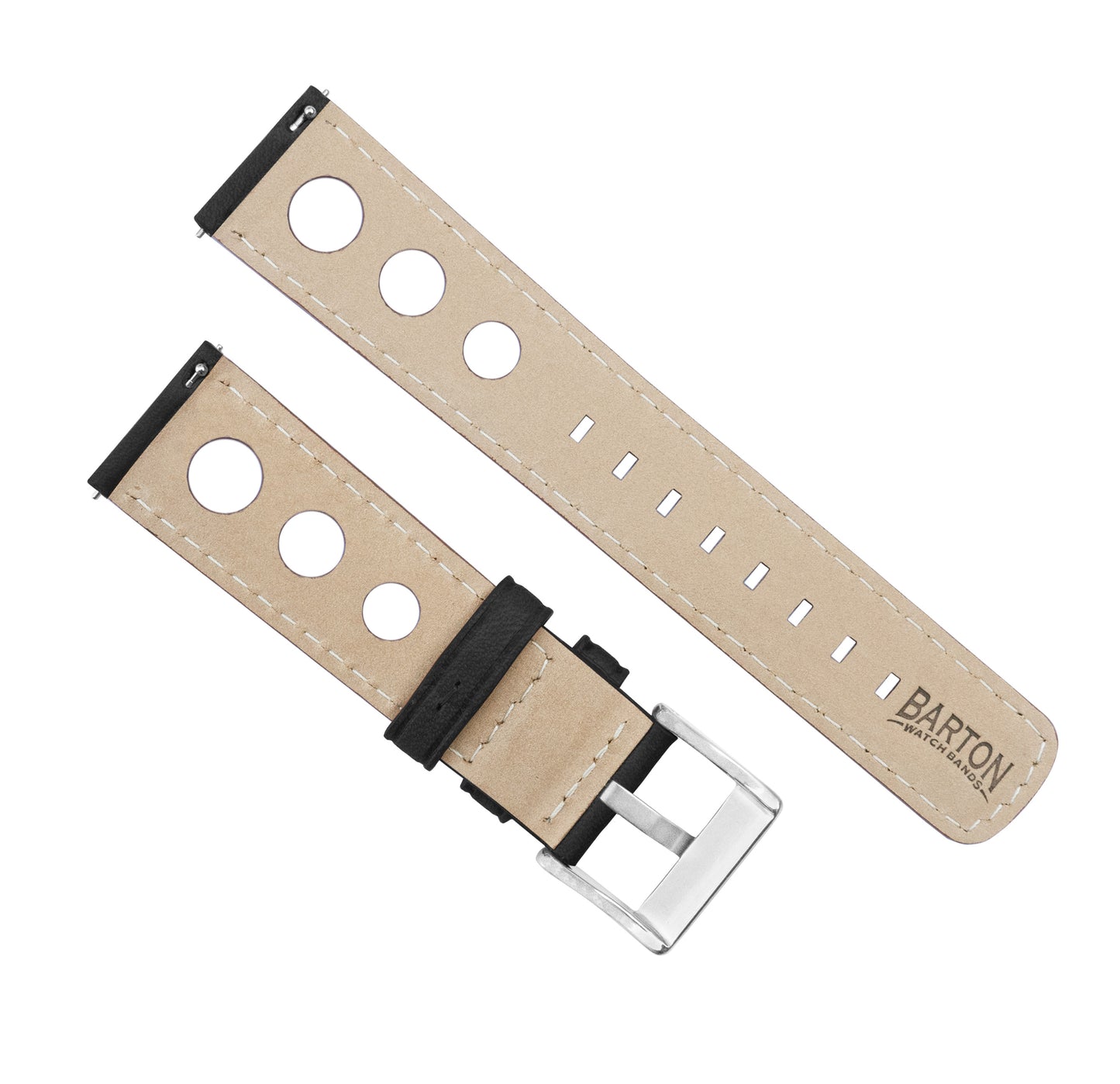 Black Rally Horween Leather Watch Band (23mm SALE)