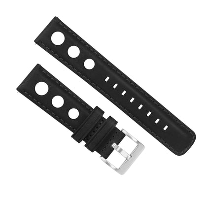 Black Rally Horween Leather Watch Band (23mm SALE)