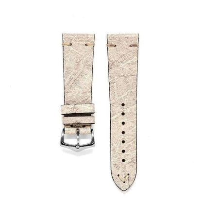 Bone Vintage Leather Watch Strap