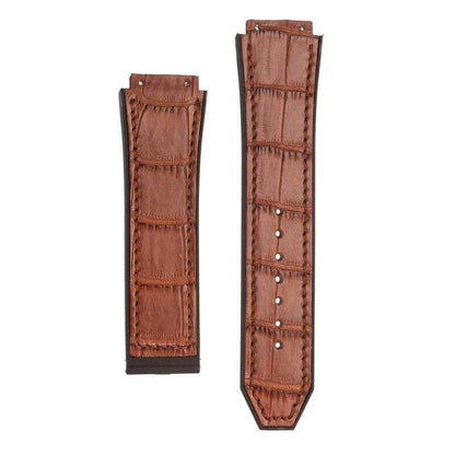 Brown Genuine Alligator Watch Strap for Hublot Big Bang