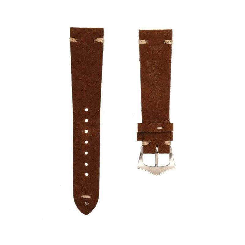 Brown Suede Vintage Leather Watch Strap