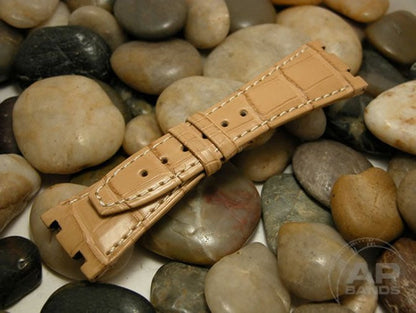 Capolavoro Caramel Alligator Leather Strap For Audemars Piguet Royal Oak Offshore