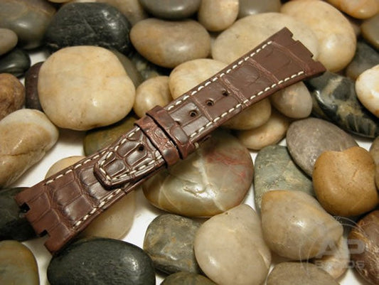 Capolavoro Chocolate Brown Alligator Leather Strap For Audemars Piguet Royal Oak