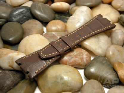 Capolavoro Chocolate Brown Alligator Leather Strap For Audemars Piguet Royal Oak Offshore