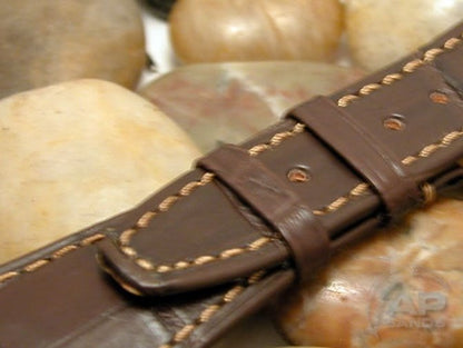 Capolavoro Chocolate Brown Alligator Leather Strap For Audemars Piguet Royal Oak Offshore