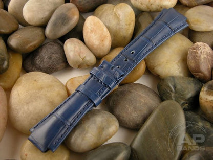 Capolavoro Blue Alligator Leather Strap For Audemars Piguet Royal Oak Offshore Full Calendar 38mm 25808ST