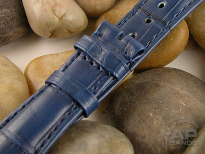 Capolavoro Blue Alligator Leather Strap For Audemars Piguet Royal Oak Offshore Full Calendar 38mm 25808ST