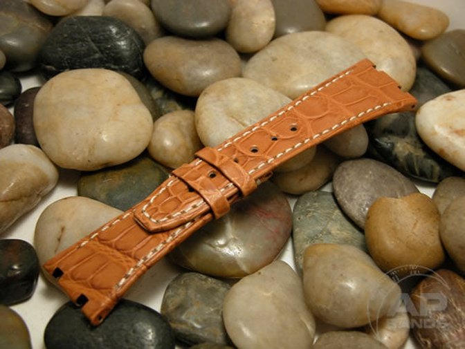 Capolavoro Honey Brown Alligator Leather Strap For Audemars Piguet Royal Oak