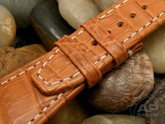 Capolavoro Honey Brown Alligator Leather Strap For Audemars Piguet Royal Oak Offshore