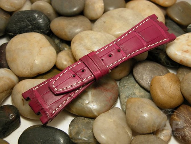 Capolavoro Pomegranate Alligator Leather Strap For Audemars Piguet Royal Oak Offshore