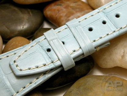 Capolavoro Powder Blue Alligator Leather Strap For Audemars Piguet Royal Oak Offshore