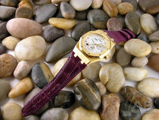 Capolavoro Pomegranate Alligator Leather Strap For Audemars Piguet Royal Oak