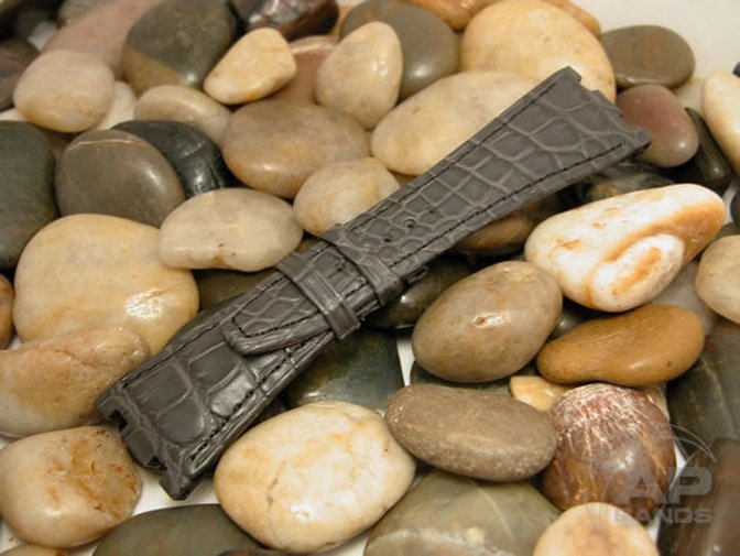 Capolavoro Smoke Grey Alligator Leather Strap For Audemars Piguet Royal Oak Offshore