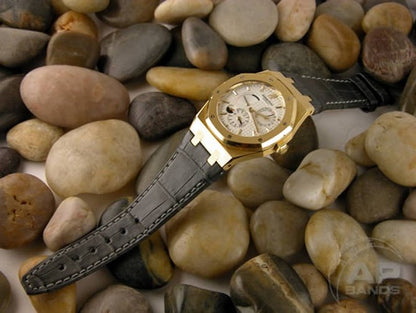 Capolavoro Smoke Grey Alligator Leather Strap For Audemars Piguet Royal Oak