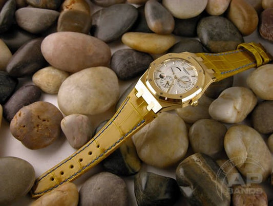 Capolavoro Yellow Alligator Leather Strap For Audemars Piguet Royal Oak City Of Sails Be Happy