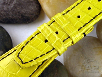 Capolavoro Bumblebee Yellow Alligator Leather Strap For Audemars Piguet Royal Oak Offshore