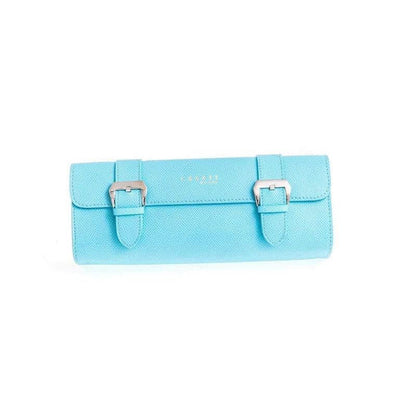 Casati Milano Travel Case Rectangular Epsom Leather - Light Blue