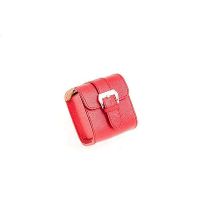 Casati Milano Travel Case Rectangular Epsom Leather Red color