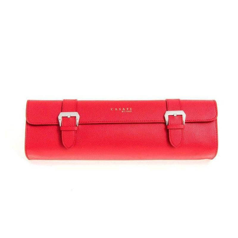 Casati Milano Travel Case Rectangular Epsom Leather Red