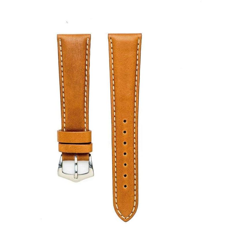 Cognac Barenia Leather Watch Strap