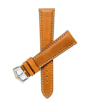 Cognac Barenia Leather Watch Strap