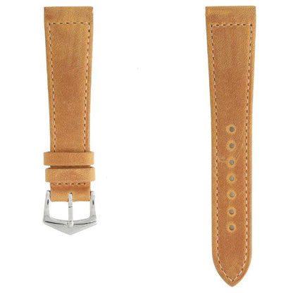 Cognac Crazy Horse Leather Watch Strap