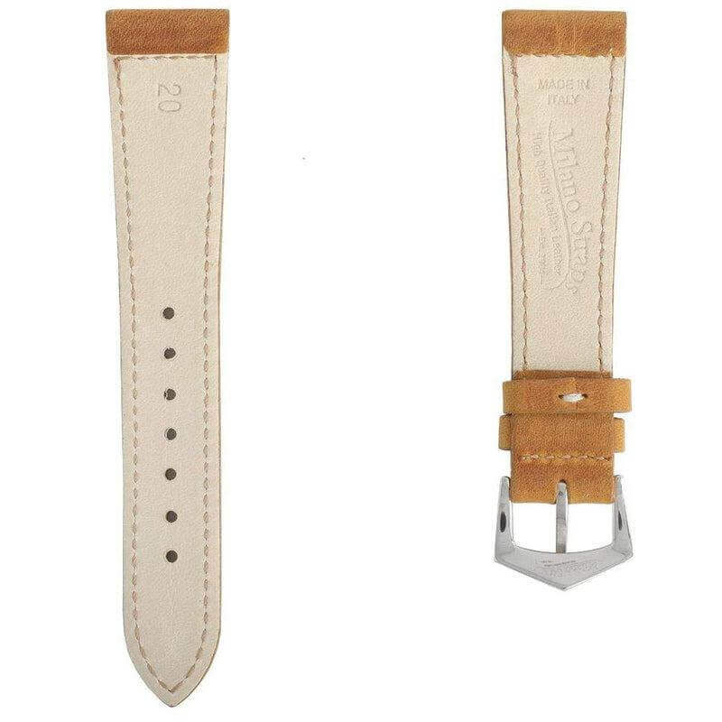 Cognac Crazy Horse Leather Watch Strap