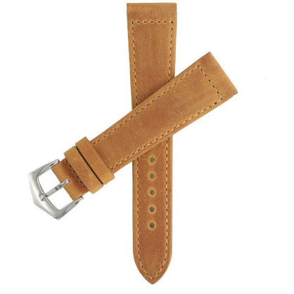 Cognac Crazy Horse Leather Watch Strap